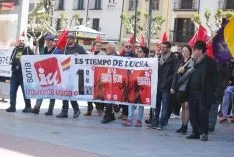 Una imagen de la manifestación este lunes, Primero de Mayo. /SN