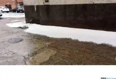 Imagen de la granizada de Ágreda esta tarde de lunes. /SN