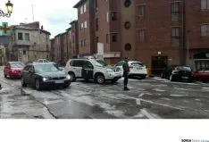 Imagen de la granizada de Ágreda esta tarde de lunes. /SN