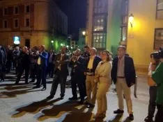 Distintas imágenes que brinda la nueva iluminación del edificio.