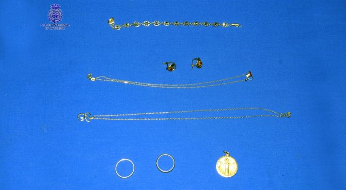 Algunas de las alhajas recuperadas. /EP, CNP