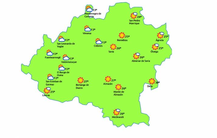 Mapa para este miércoles./eltiempo.es