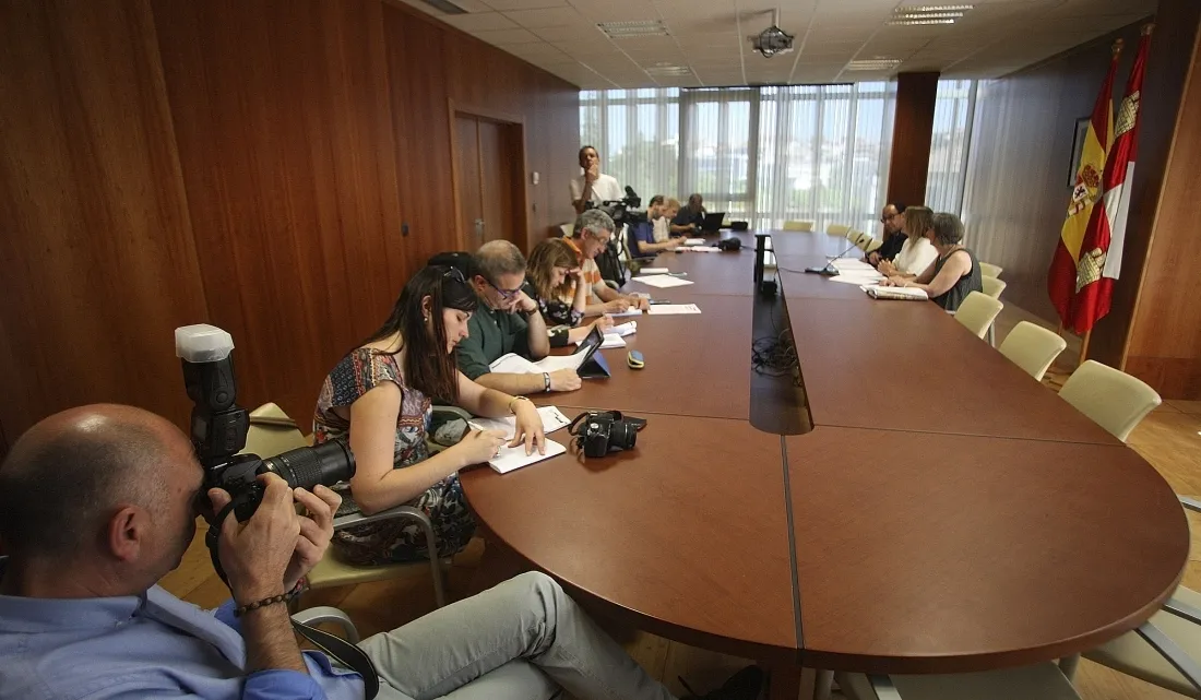Imagen de la presentación del Plan de Empleo de la Junta este miércoles. /SN