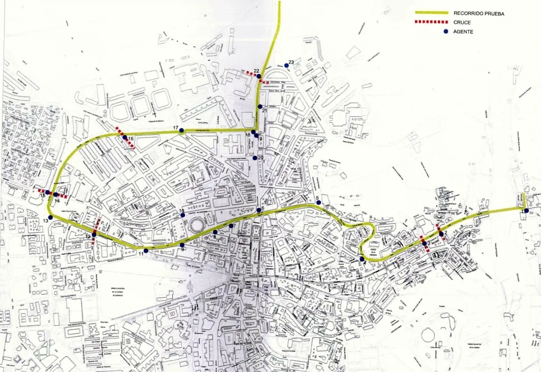Mapa con el itinerario de carrera.