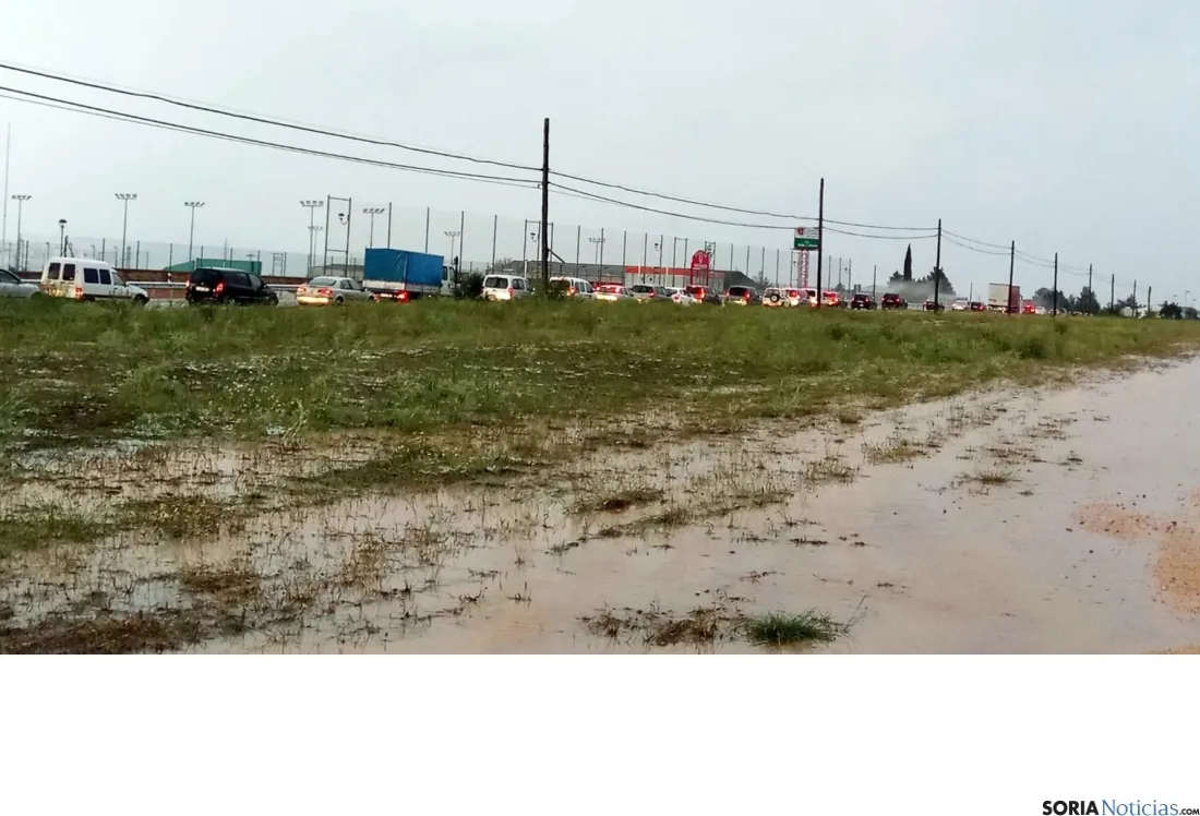 Retenciones en la 234 tras la granizada.