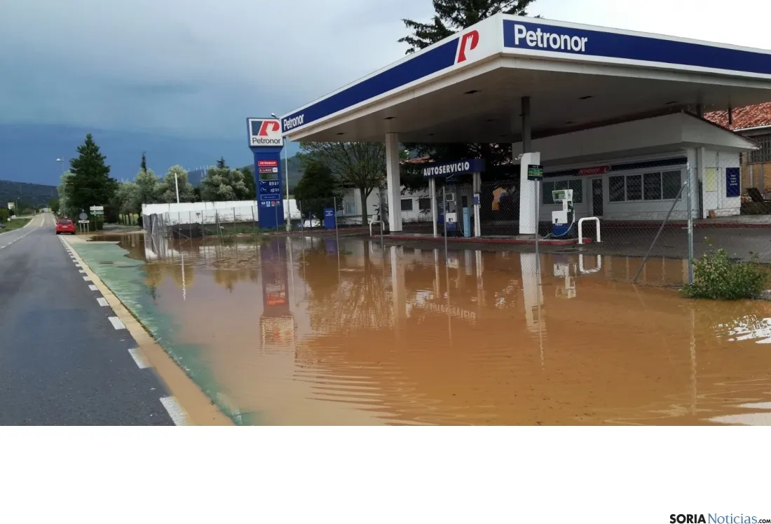 Imagen del agua tras la tormenta./SN