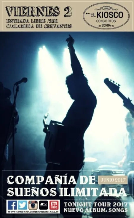 Noche de rock en la alameda de Cervantes.