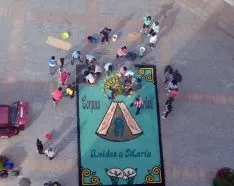 Alfombras florales para el Corpus en Ágreda