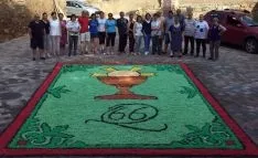 Alfombras florales para el Corpus en Ágreda