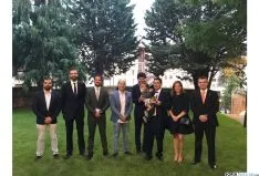 Miembros de AJE Soria tras la gala. /SN