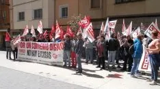Imagen de la concentración este lunes. /SN