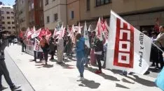 Imagen de la concentración este lunes. /SN