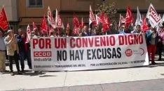 Imagen de la concentración este lunes. /SN