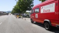 Imagen de las labores en el trazado este miércoles./SN
