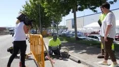 Imagen de las labores en el trazado este miércoles./SN