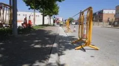 Imagen de las labores en el trazado este miércoles./SN