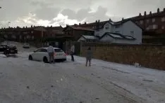 Efectos de la granizada en Camaretas./SN