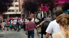Imagen del paso del ganado por la capital./SN