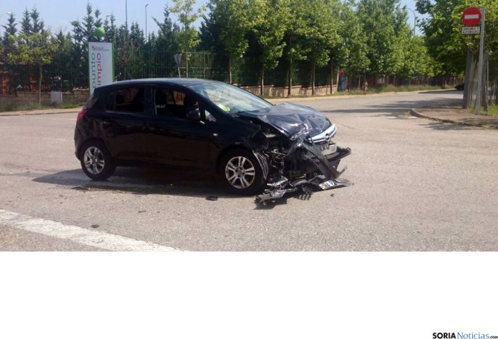 Estado de uno de los vehículos./SN