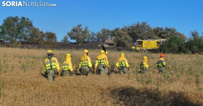 Personal anti incendios en un siniestro en la provincia./SN