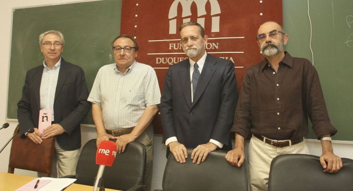 José Mª García (izda.), Alfredo Jimeno, José Mª Rodríguez-Ponga y José Ángel González./SN