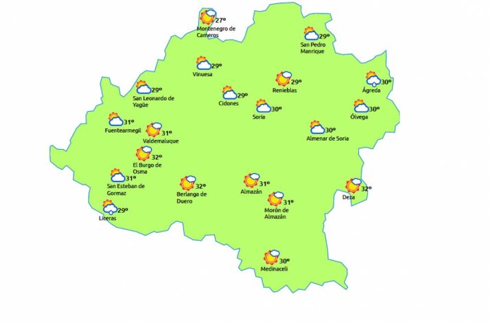Previsión para esta tarde./eltiempo.es