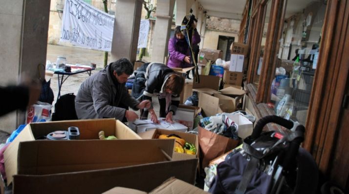 Recogida de enseres por parte de la RSAR para refugiados sirios. /SN
