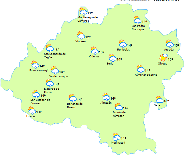 Siguen bajando las temperaturas para La Saca