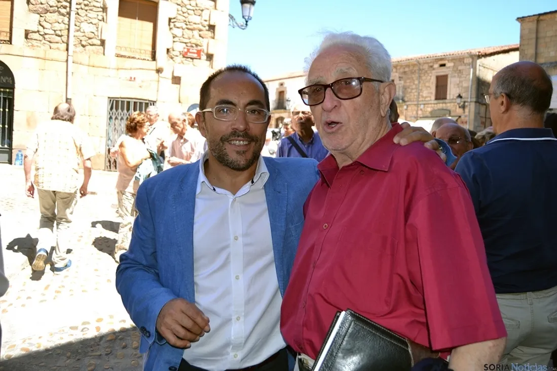 Luis Rey y José Luis Heras, en Vinuesa. /Archivo.