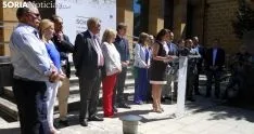 Acto de inauguración a las puertas del Museo Numantino. /SN