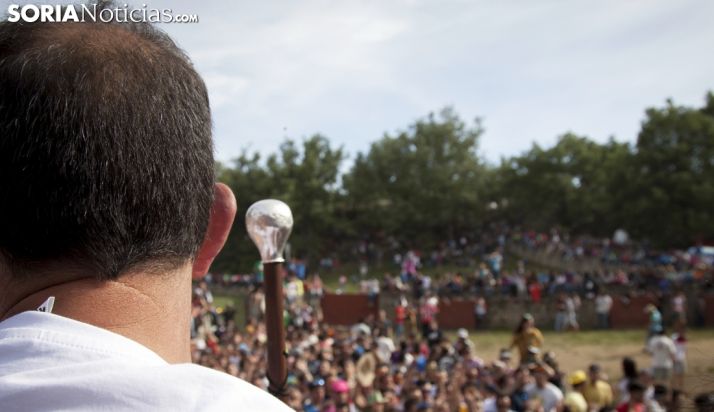 Un jurado con su bastón en Valonsadero./SN