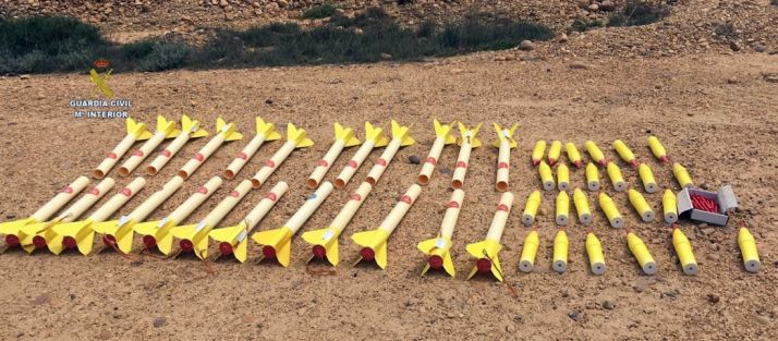 Los cohetes antes de su destrucción./GC EP