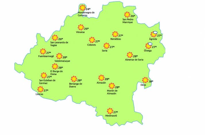 Previsión para este martes./eltiempo.es