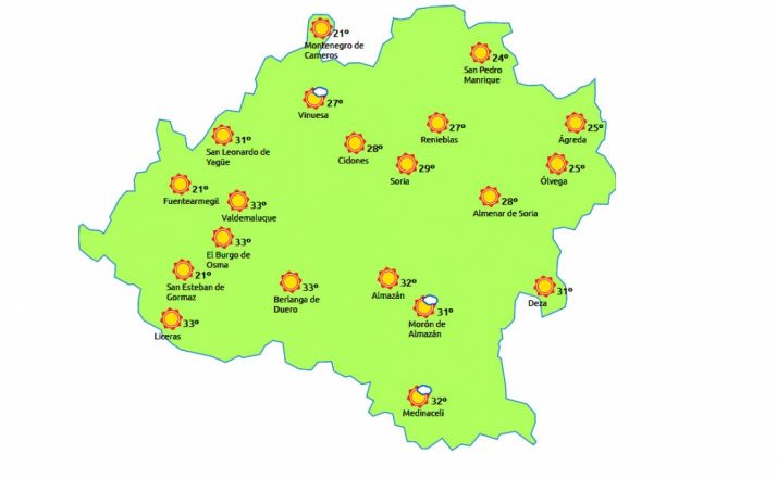 Previsión para esta tarde./eltiempo.es