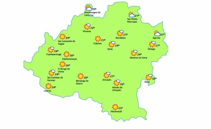 Previsión a las 15:00 h./eltiempo.es