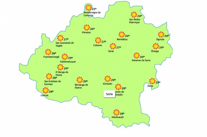 Previsión a las 17:00./eltiempo.es