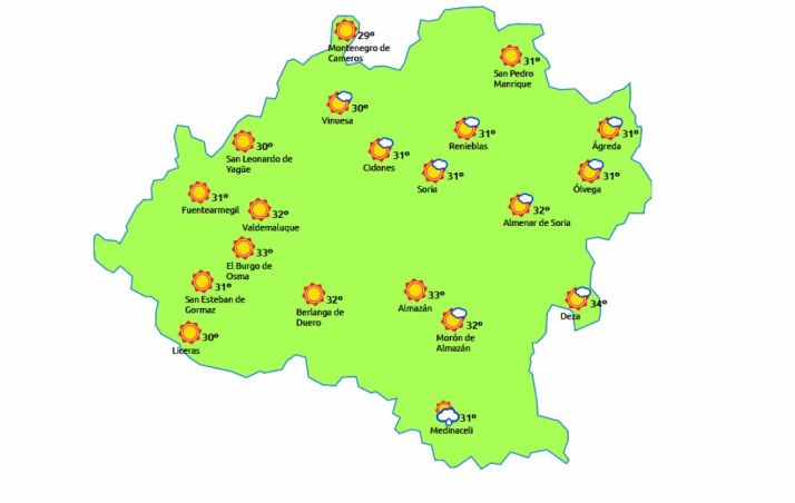 Previsión para este miércoles./eltiempo.es
