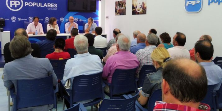 Reunión en la sede del PP este jueves por la tarde.