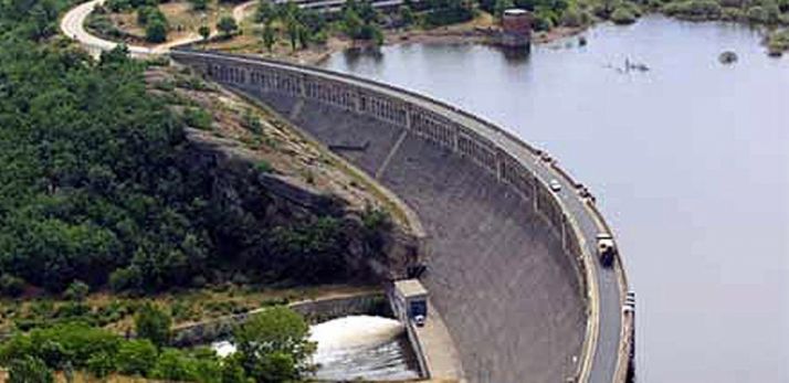 El embalse en una imagen aérea de archivo.