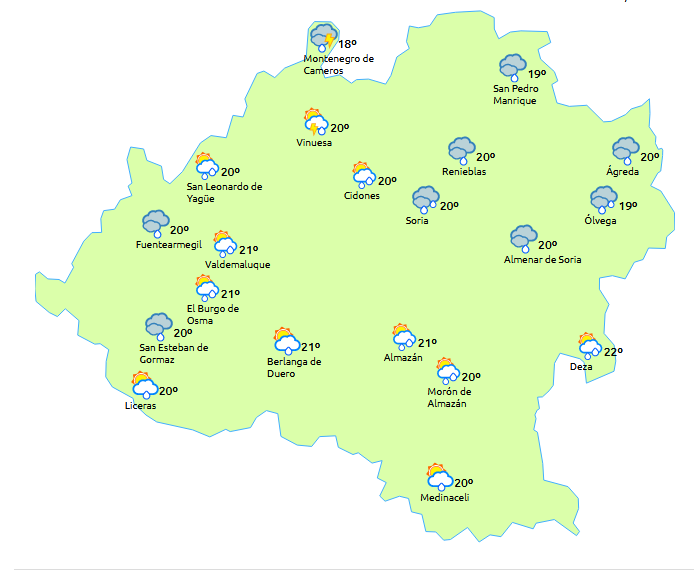 Descienden las máximas hoy sábado
