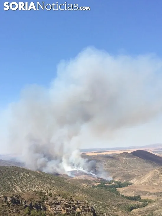 Imagen del incendio de este jueves./SN