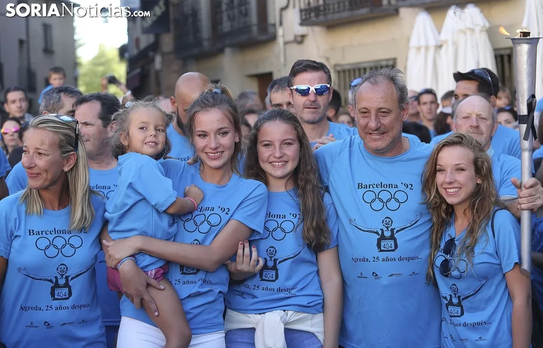 Emotivos instantes este domingo en Ágreda./SN