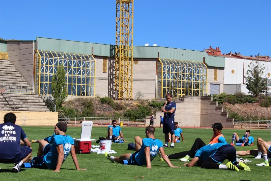 Entrenamiento de pretemporada del CD Numancia.