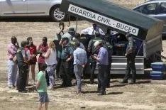 Imágenes de tareas de búsqueda en el pantano. 