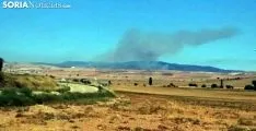 El humo visto desde la N-122./SN
