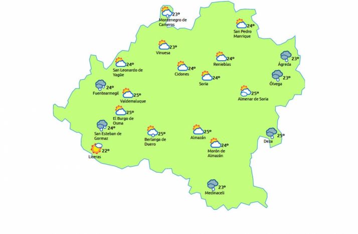 Previsión a las 15:00 h./eltiempo.es