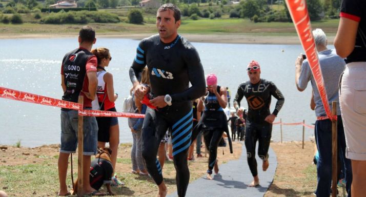 Sanz, durante la prueba.