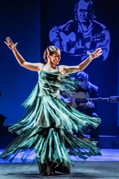 La bailaora en una actuación.