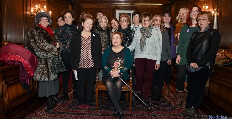 Eloisa en el Consistorio soriano en el homenaje que recibió el año pasado. SN