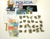 Marihuana, dinero y utensilios incautados./CNP